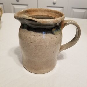 pottery pitcher stoneware 5.5 Inches Tall 4.5 Inches Wide